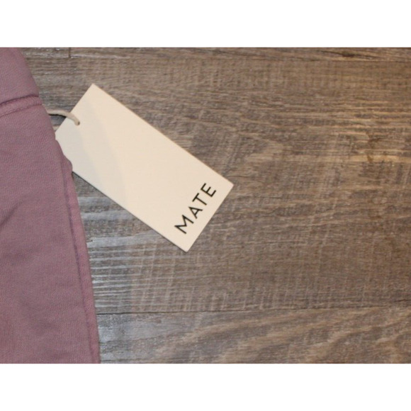 Mate The Label‎ Organic Fleece Relaxed Pocket Sweatpants Purple Joggers $128 XS - Picture 5 of 5